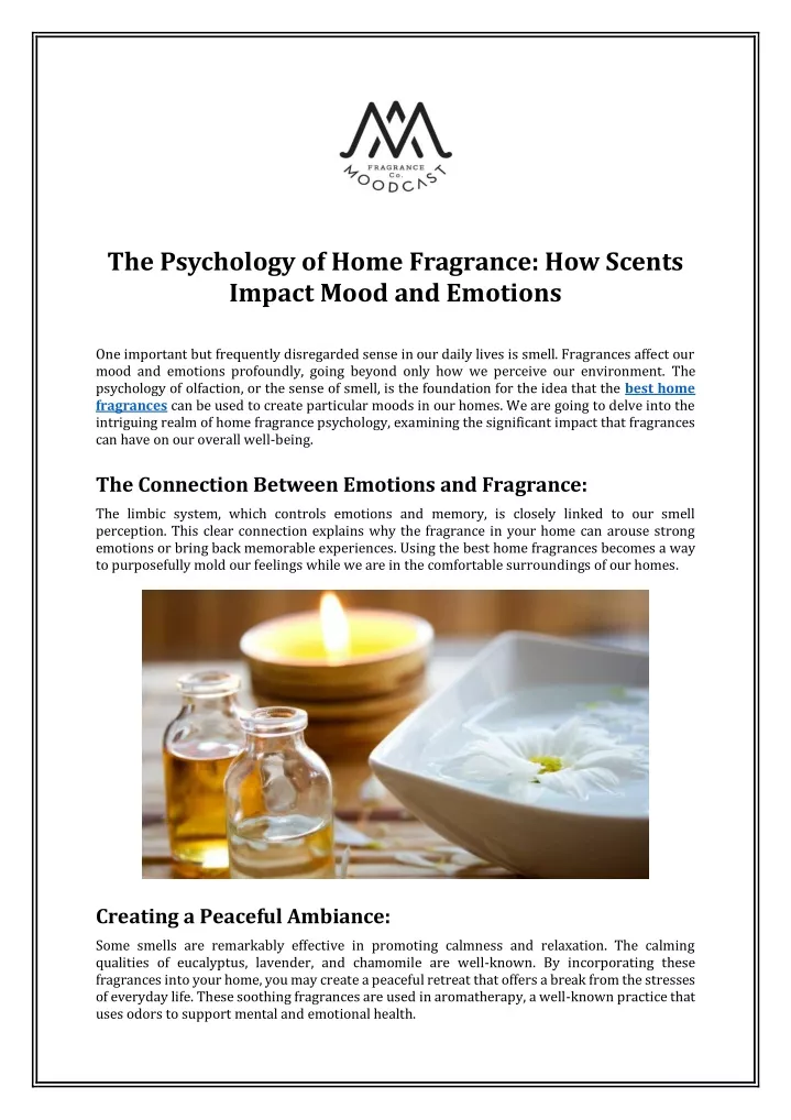 the psychology of home fragrance how scents
