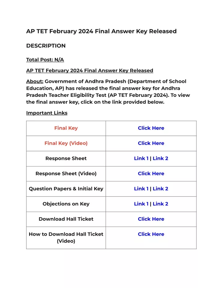 ap tet february 2024 final answer key released