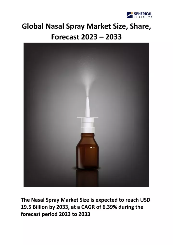 global nasal spray market size share forecast