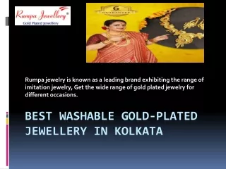 Best washable gold-plated jewellery in Kolkata