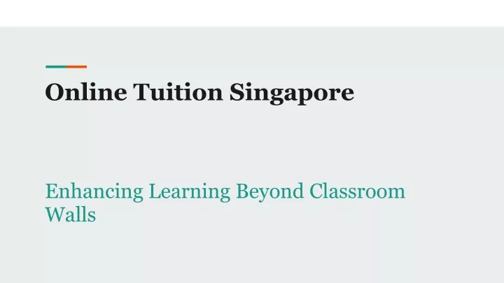 online tuition singapore