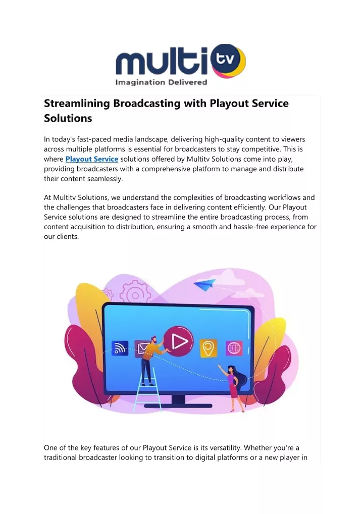 streamlining broadcasting with playout service