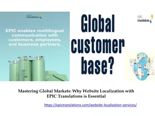 Mastering Global Markets Why Website Localization with EPIC Translations is Essential