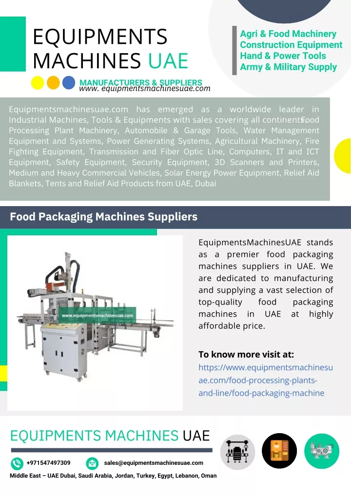 equipments machines uae manufacturers suppliers