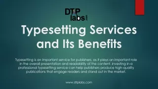 Typesetting Services and Its Benefits - DTP Labs