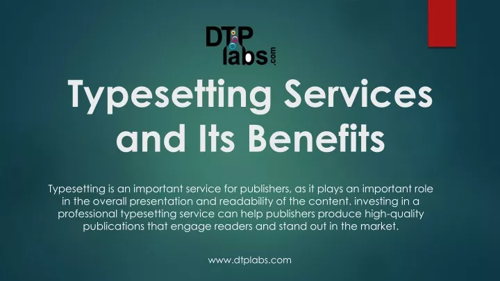 typesetting services and its benefits
