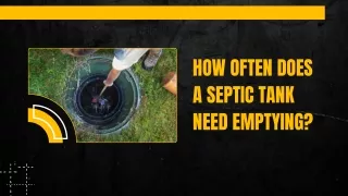Deciphering the Frequency of Septic Tank Emptying