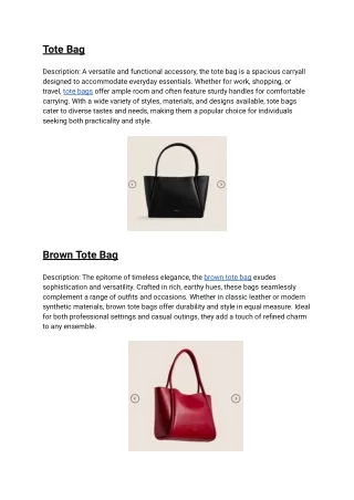 Give Your Style a Life with Stylish Tote Bags & Handbags - Thesto