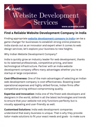Top Website Development Company India