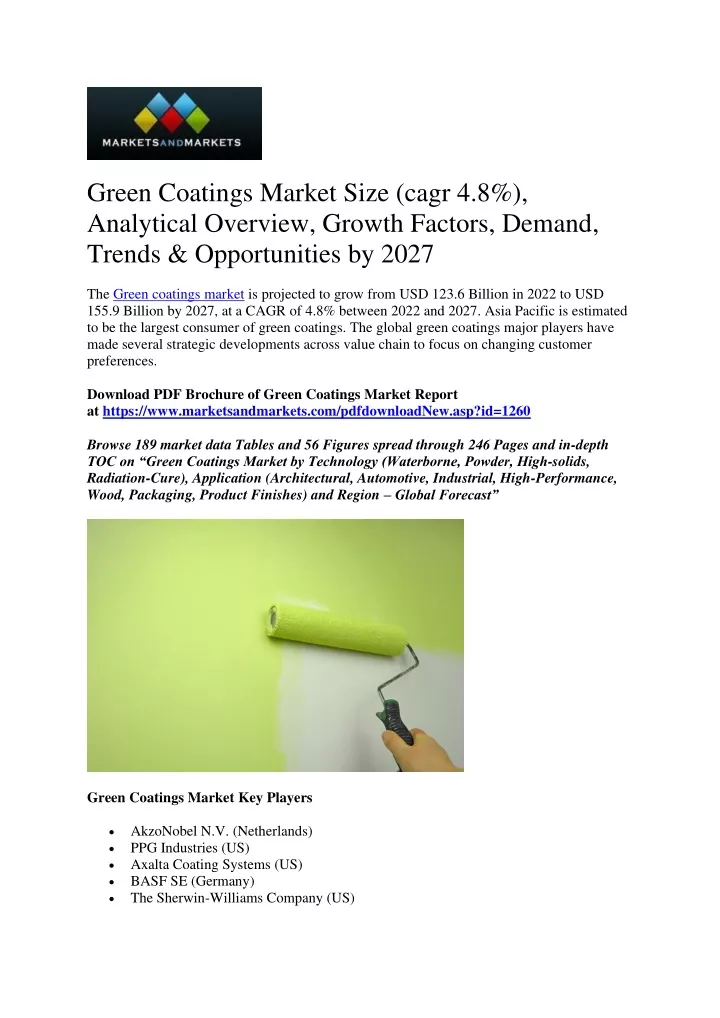 green coatings market size cagr 4 8 analytical