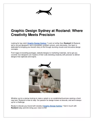 Graphic Design Sydney at Rooland