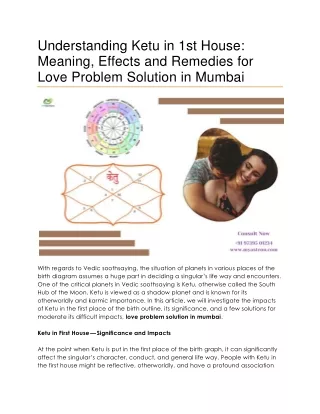 understanding ketu in 1st house meaning effects