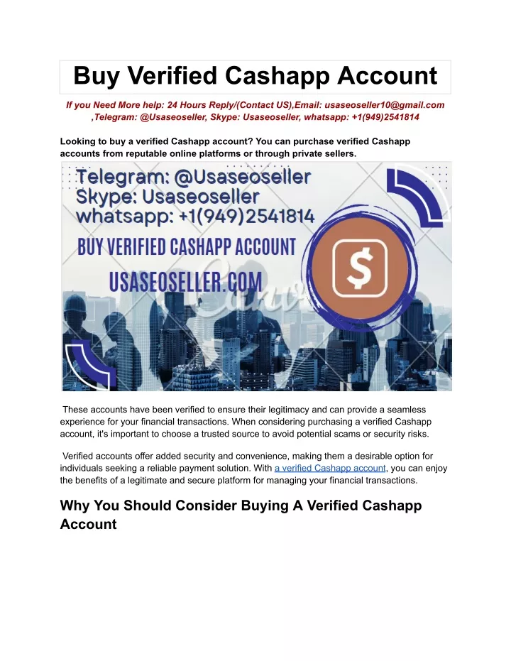 buy verified cashapp account