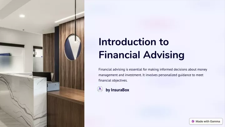introduction to financial advising