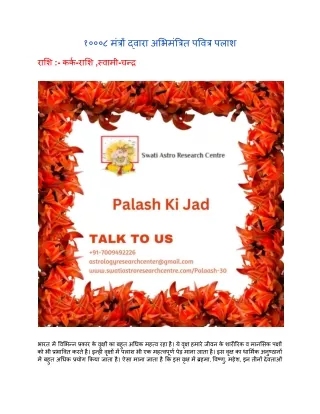Palash Ki Jad