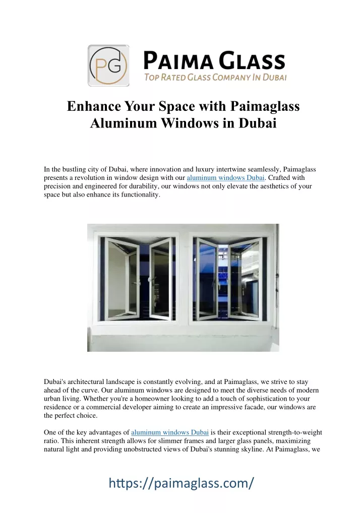 enhance your space with paimaglass aluminum