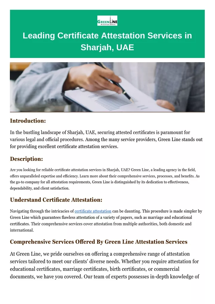 leading certificate attestation services