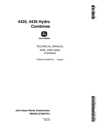 John Deere 4435, 4435 Hydro Combines Service Repair Manual