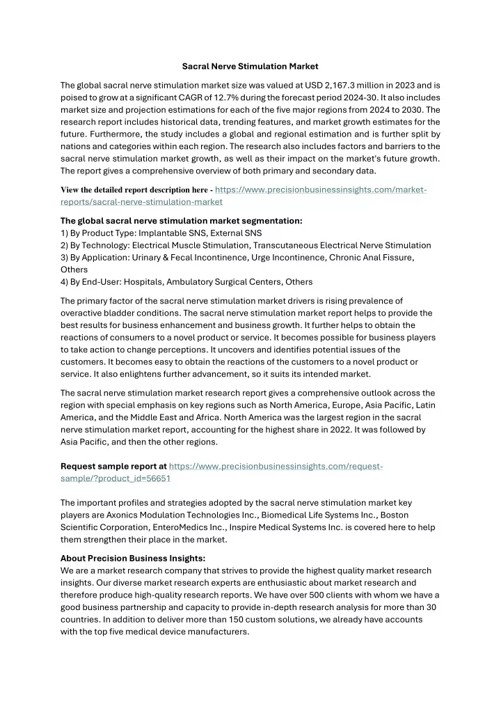 sacral nerve stimulation market