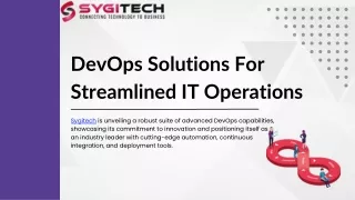 DevOps solutions for streamlined IT operations