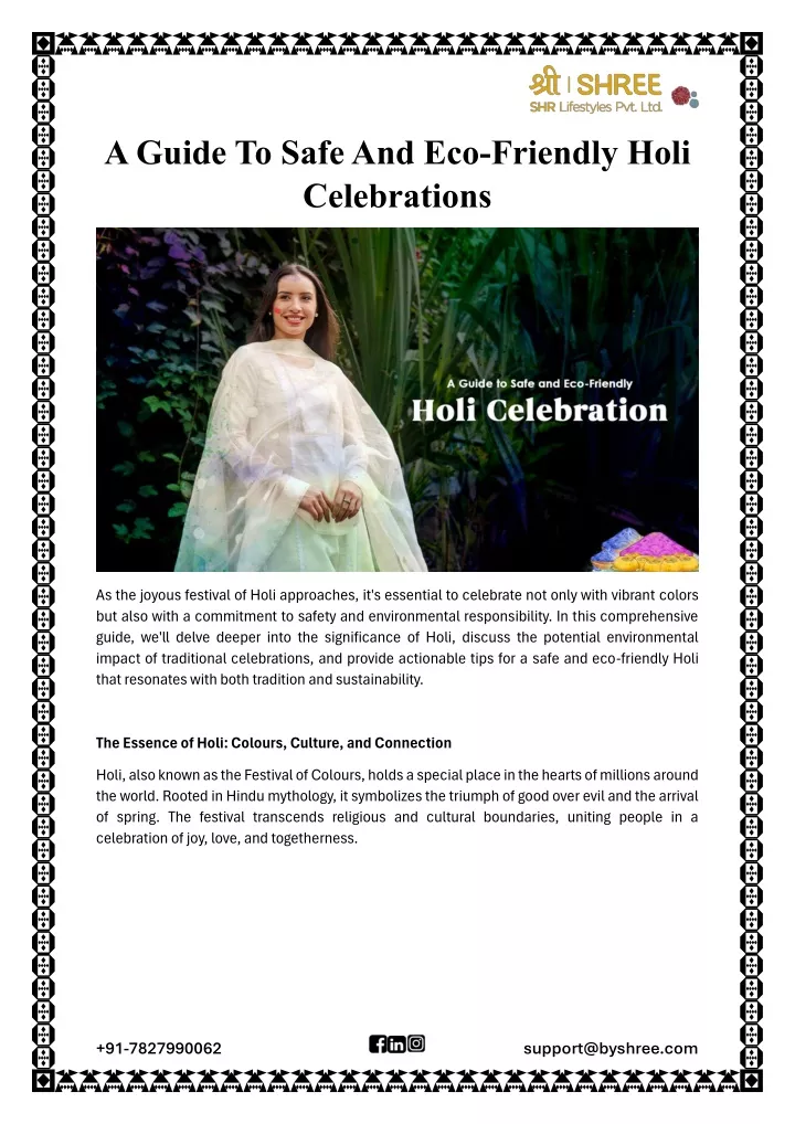 a guide to safe and eco friendly holi celebrations