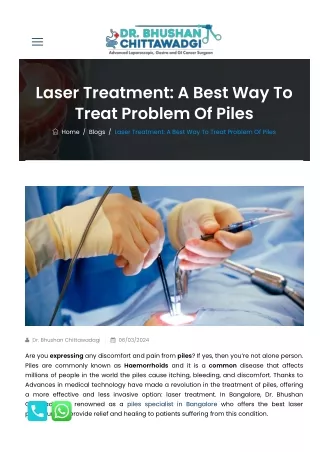 Piles Laser treatment