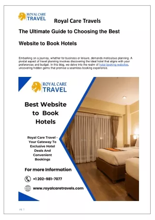 The Ultimate Guide to Choosing the Best Website to Book Hotels