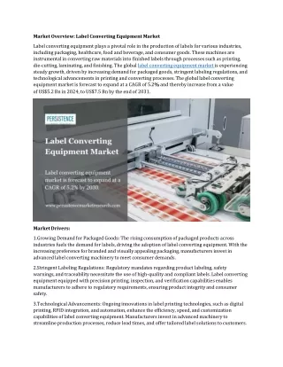 market overview label converting equipment market