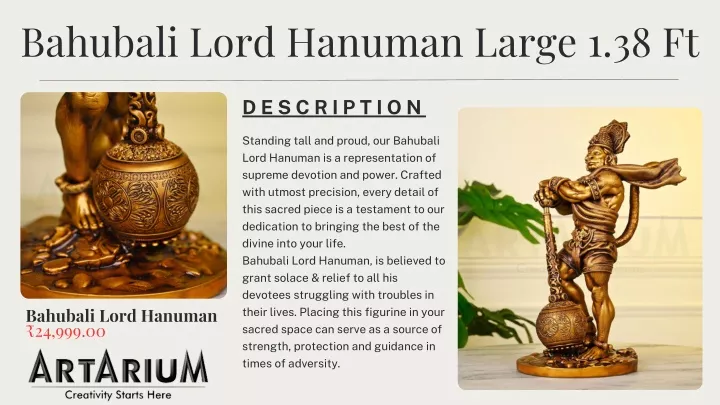 bahubali lord hanuman large 1 38 ft