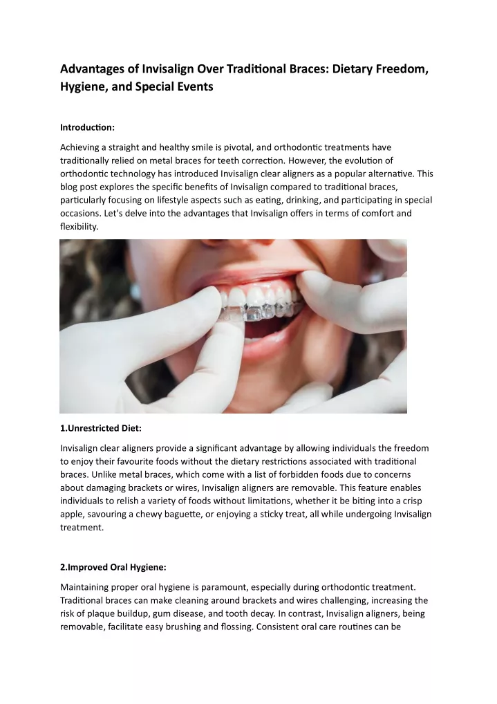 advantages of invisalign over traditional braces
