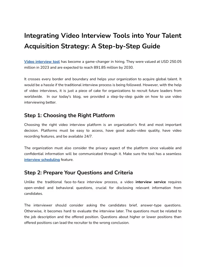 integrating video interview tools into your
