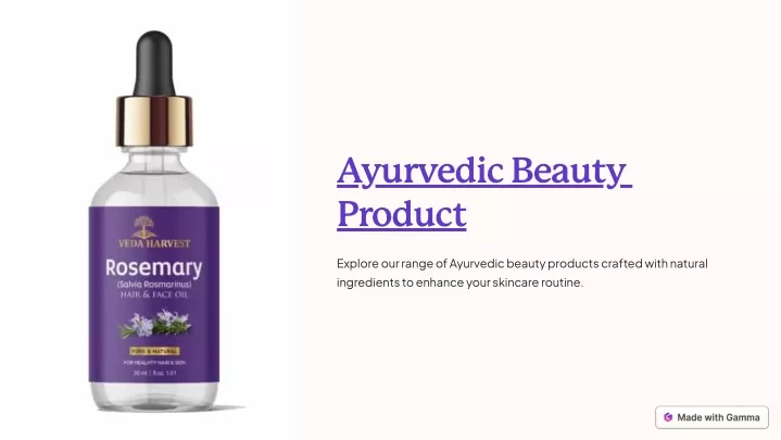 ayurvedic beauty product