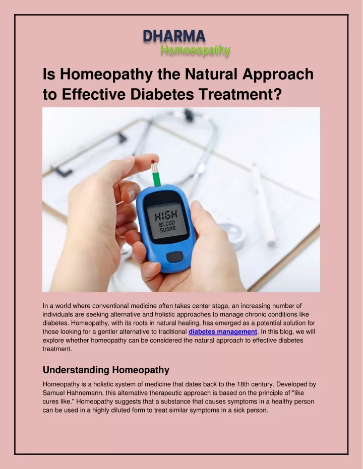is homeopathy the natural approach to effective