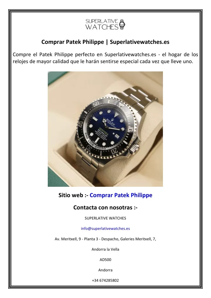 comprar patek philippe superlativewatches es