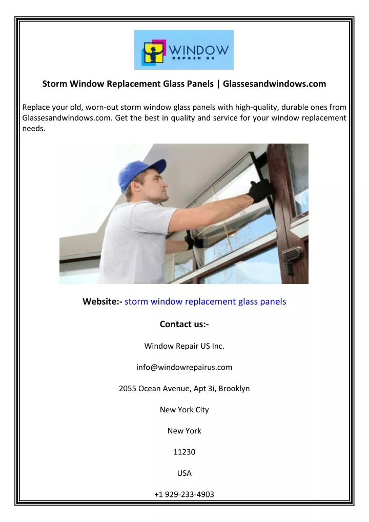 storm window replacement glass panels