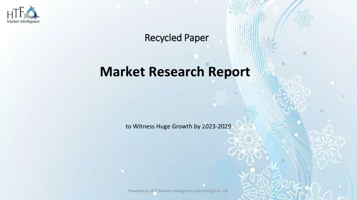recycled paper market research report