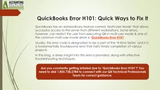 quickbooks error h101 quick ways to fix it