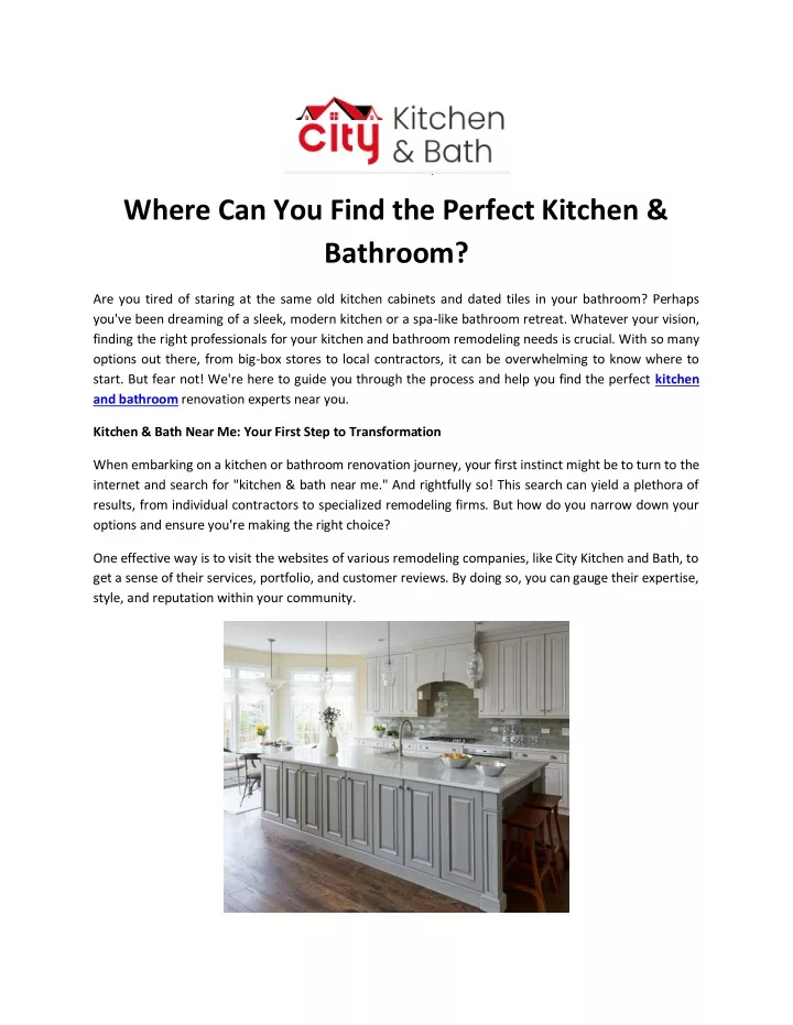 where can you find the perfect kitchen bathroom