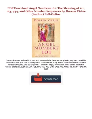read online Angel Numbers 101: The Meaning of 111, 123, 444, and Other Number Sequences $BOOK^ By  Doreen Virtue (Author