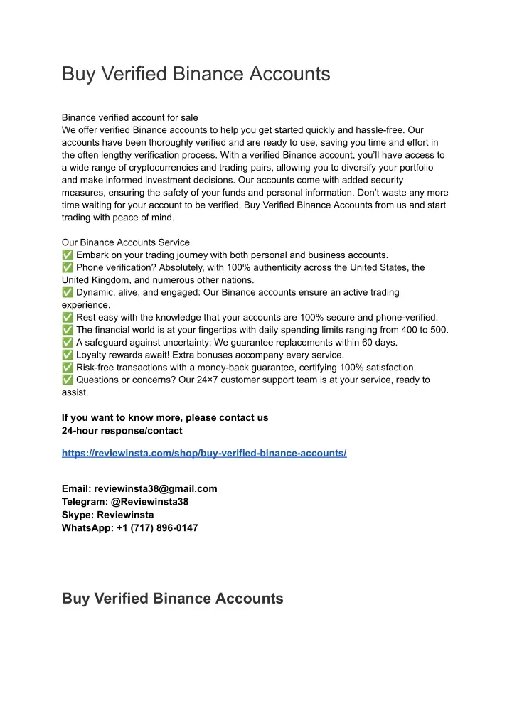 buy verified binance accounts