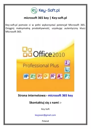 microsoft 365 key   Key-soft.pl