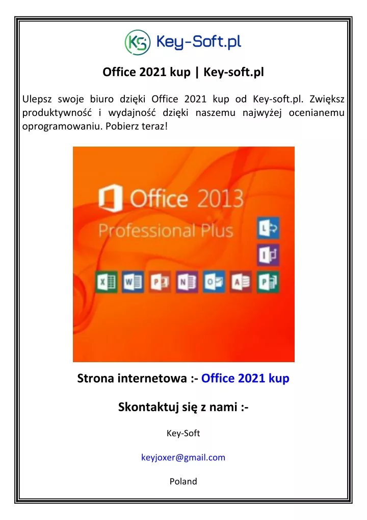 office 2021 kup key soft pl