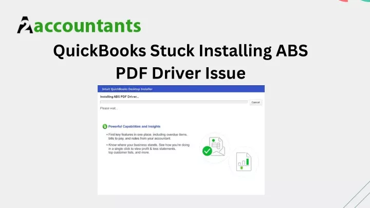 quickbooks stuck installing abs pdf driver issue