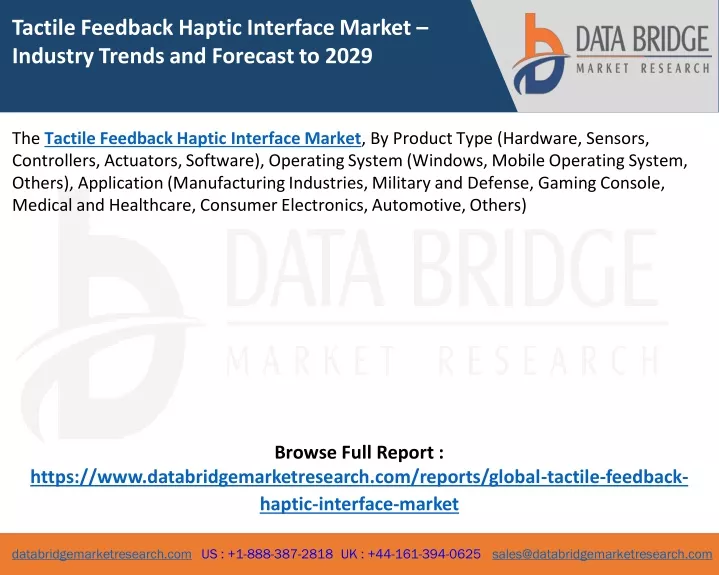tactile feedback haptic interface market industry