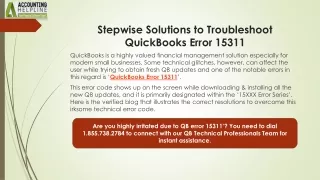 stepwise solutions to troubleshoot quickbooks error 15311