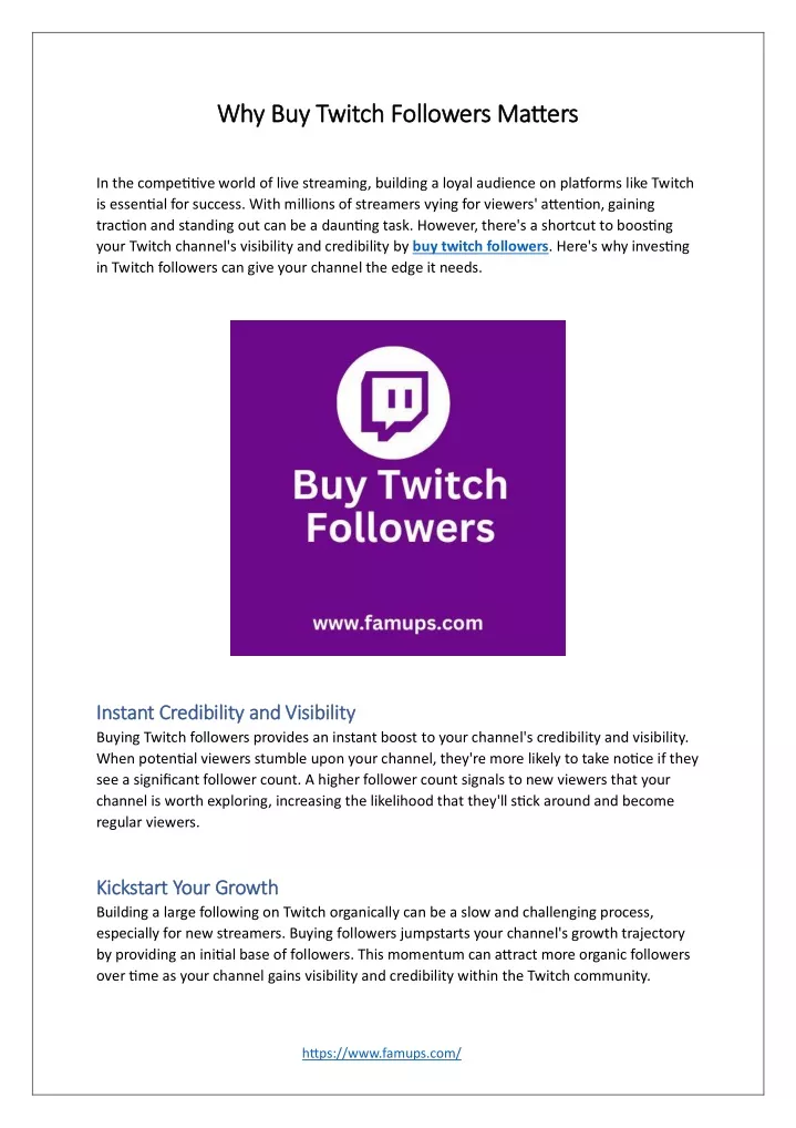 why buy twitch followers matters why buy twitch