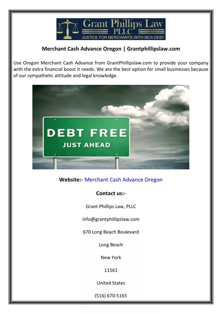 merchant cash advance oregon grantphillipslaw com