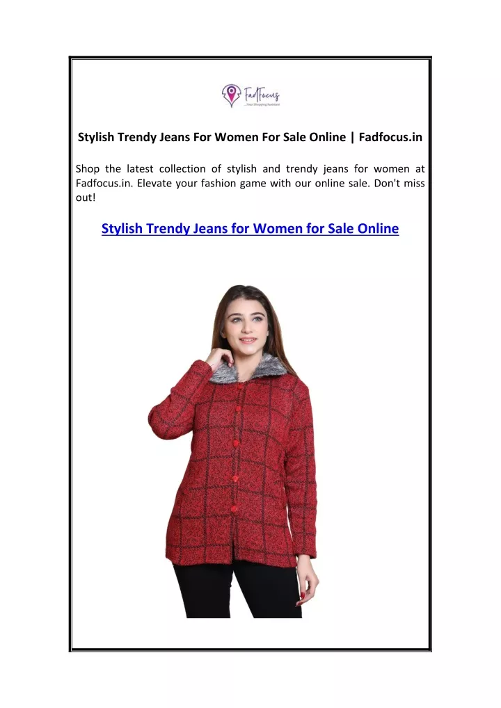 stylish trendy jeans for women for sale online