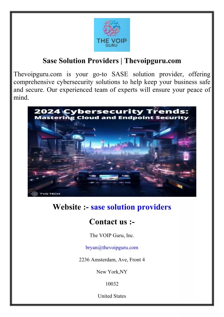 sase solution providers thevoipguru com