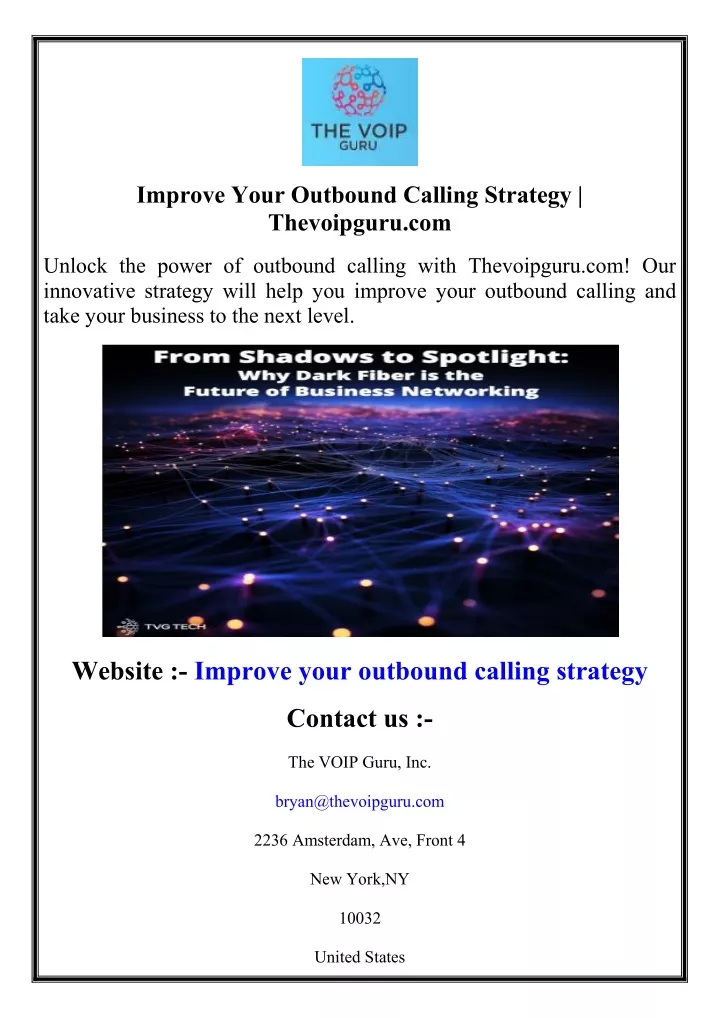 improve your outbound calling strategy